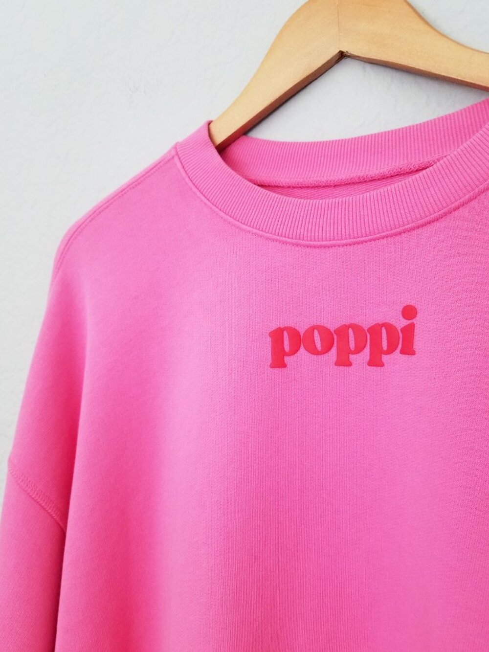Poppi Future Served Fresh Pink Crewneck Sweatshirt Birthday Suit Oversized M - Picture 14 of 16